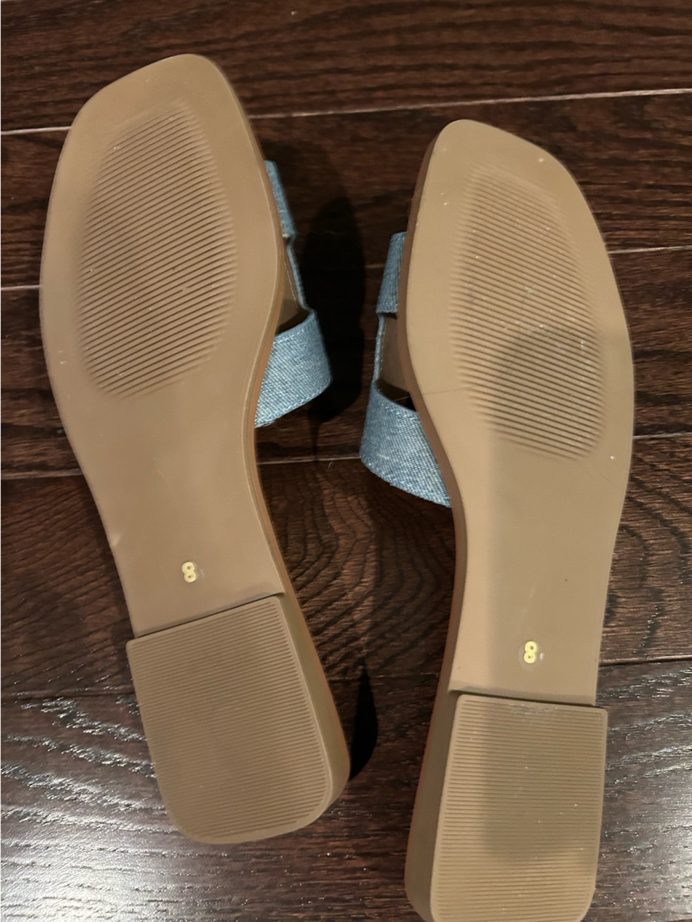Steven By Steve Madden Light Blue Denim Slide Sandals - Picture 4 of 6